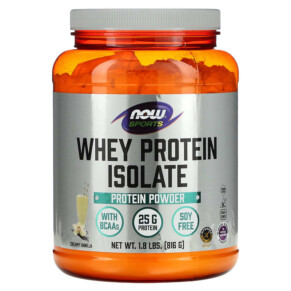 Thực phẩm chức năng NOW Foods Sports Whey Protein Isolate Creamy Vanilla 1.8 lbs (816 g) 733739021601