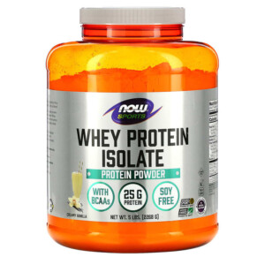 Thực phẩm chức năng NOW Foods Sports Whey Protein Isolate Creamy Vanilla 5 lbs. (2268 g) 733739021595