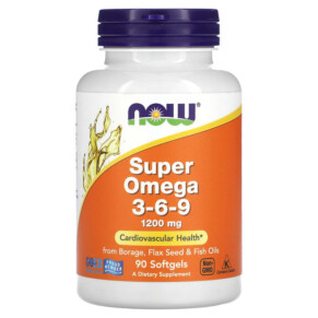 Thực phẩm chức năng NOW Foods Super Omega 3-6-9 1.200 mg 90 Softgels 733739018397