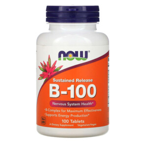 Thực phẩm chức năng NOW Foods Sustained Release B-100 100 Tablets 733739004390