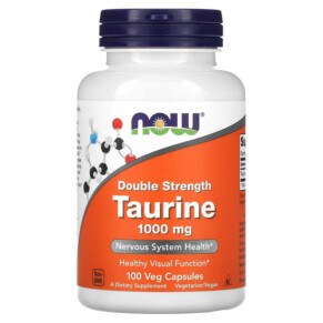 Thực phẩm chức năng NOW Foods Taurine Double Strength 1.000 mg 100 Veg Capsules 733739001429