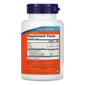 Thành phần vi chất của NOW Foods Tri-3D Omega 330 EPA / 220 DHA 90 Softgels 733739016867