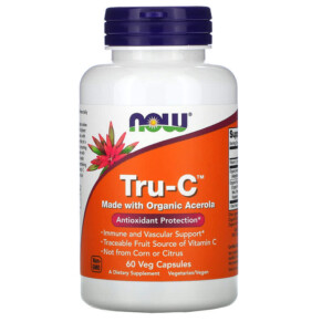 Thực phẩm chức năng NOW Foods Tru-C 60 Veg Capsules 733739007070