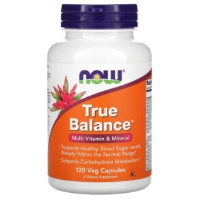 Thực phẩm chức năng NOW Foods True Balance Multi Vitamin & Mineral 120 Veg Capsules 733739033802