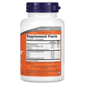 Thành phần vi chất của NOW Foods True Calm 90 Veg Capsules 733739001559