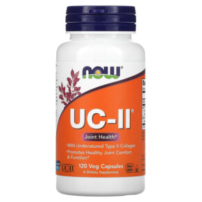 Thực phẩm chức năng NOW Foods UC-II Joint Health with Undenatured Type II Collagen 120 Veg Capsules 733739031365