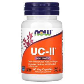 Thực phẩm chức năng NOW Foods UC-II Joint Health with Undenatured Type II Collagen 60 Veg Capsules 733739031341