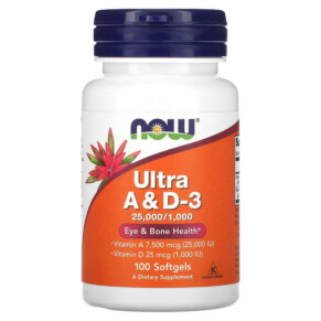 Thực phẩm chức năng NOW Foods Ultra A & D3 100 Softgels 733739003614