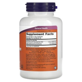 Thành phần vi chất của NOW Foods Vegetarian Glucosamine & MSM 120 Veg Capsules 733739031303