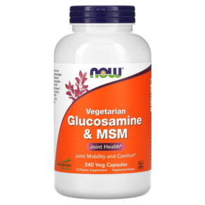 Thực phẩm chức năng NOW Foods Vegetarian Glucosamine & MSM 240 Veg Capsules 733739031310