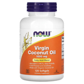 Thực phẩm chức năng NOW Foods Virgin Coconut Oil 1.000 mg 120 Softgels 733739017185