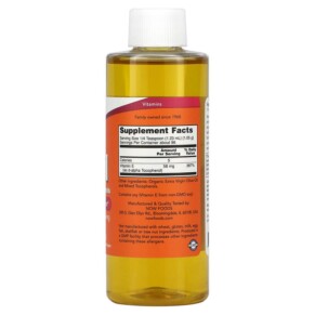 Thành phần vi chất của NOW Foods Vitamin E-Oil with Mixed Tocopherols 4 fl oz (118 ml) 733739009302