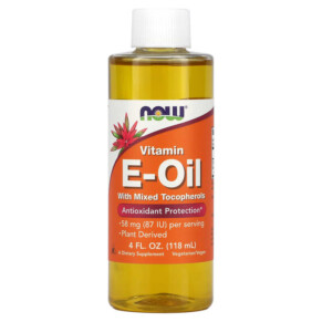 Thực phẩm chức năng NOW Foods Vitamin E-Oil with Mixed Tocopherols 4 fl oz (118 ml) 733739009302