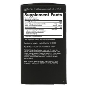 Thành phần vi chất của Nugenix Free Testosterone Booster 90 Capsules 855710002093