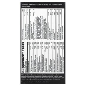 Thành phần vi chất của Nugenix Men's Daily Testosterone Multivitamin 60 Tablets 855710002468