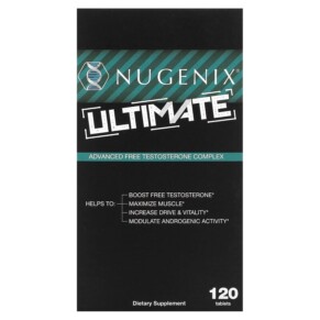 Thực phẩm chức năng Nugenix Ultimate Advanced Free Testosterone Complex 120 Tablets 855710002208
