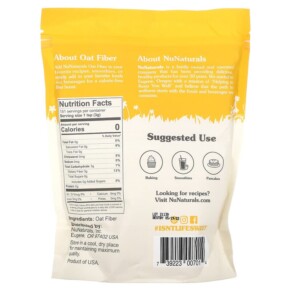 Thành phần vi chất của NuNaturals Oat Fiber Powder 1 lb (454 g) 739223007014