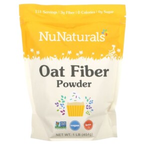 Thực phẩm chức năng NuNaturals Oat Fiber Powder 1 lb (454 g) 739223007014