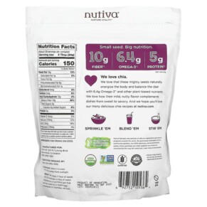Thành phần vi chất của Nutiva Organic Chia Seed Black 32 oz (907 g) 692752105364
