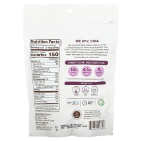 Thành phần vi chất của Nutiva Organic Chia Seeds 6 oz (170 g) 692752103728