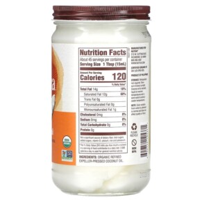 Thành phần vi chất của Nutiva Organic Coconut Oil 23 fl oz (680 ml) 692752105371