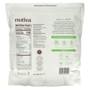 Thành phần vi chất của Nutiva Organic Hemp Protein Powder 3 lb (1.36 kg) 692752105555