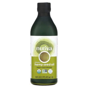Thực phẩm chức năng Nutiva Organic Hemp Seed Oil Cold Pressed 16 fl oz (473 ml) 692752100093