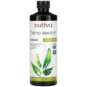 Thực phẩm chức năng Nutiva Organic Hemp Seed Oil Cold Pressed 24 fl oz (710 ml) 692752100109