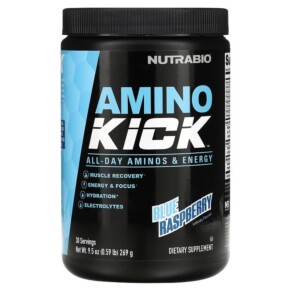 Thực phẩm chức năng Nutrabio Labs Amino Kick Blue Raspberry 0.59 lb (269 g) 649908217402