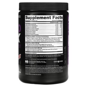 Thành phần vi chất của Nutrabio Labs Amino Kick Grape Berry Crush 0.6 lb (272 g) 649908217501