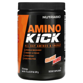 Thực phẩm chức năng Nutrabio Labs Amino Kick Orange Mango 0.59 lb (269 g) 649908217709