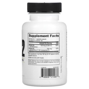 Thành phần vi chất của Nutrabio Labs D3 K2 60 Veggie Capsules 649908215668