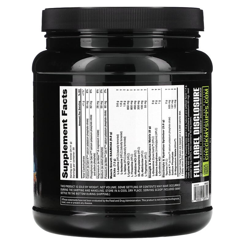 Nutrabio Labs Intra Blast Intra Workout Muscle Fuel New York Punch 1.61 lb (732 g) 2 Thành phần vi chất của Nutrabio Labs Intra Blast Intra Workout Muscle Fuel New York Punch 1.61 lb (732 g) 649908526702