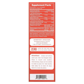 Thành phần vi chất của NutraChamps B Complex Raspberry 2 fl oz (60 ml) 621983990258