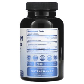Thành phần vi chất của NutraChamps Magnesium Zinc & Vitamin D3 120 Veggie Capsules 621983990494