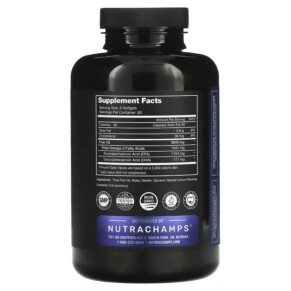 Thành phần vi chất của NutraChamps Omega 3 Fish Oil Natural Lemon 1.200 mg 180 Softgels 621983999800
