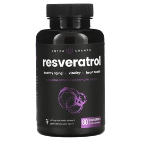 Thực phẩm chức năng NutraChamps Resveratrol 60 Veggie Capsules 621983999503