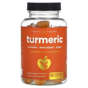 Thực phẩm chức năng NutraChamps Turmeric Natural Tropical Fruit 60 Vegan Gummies 621983990180
