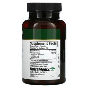Thành phần vi chất của NutraMedix Serrapeptase with Inulin 120 Vegetable Capsules 728650077004