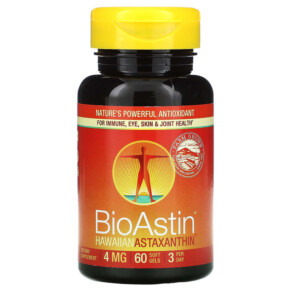 Thực phẩm chức năng Nutrex Hawaii BioAstin Hawaiian Astaxanthin 4 mg 60 Soft Gels 732894035089