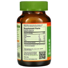 Thành phần vi chất của Nutrex Hawaii Pure Hawaiian Spirulina 200 Tablets 732894010024
