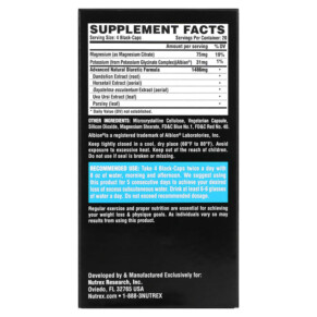 Thành phần vi chất của Nutrex Research LIPO-6 Black Diuretic 80 Black-Caps 859400007825