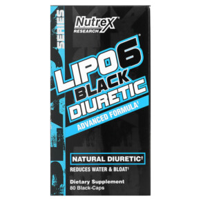 Thực phẩm chức năng Nutrex Research LIPO-6 Black Diuretic 80 Black-Caps 859400007825