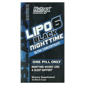 Thực phẩm chức năng Nutrex Research LIPO-6 Black Nighttime Ultra Concentrate 30 Black-Caps 850005755562