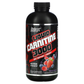 Thực phẩm chức năng Nutrex Research Liquid Carnitine 3000 Berry Blast 16 fl oz (480 ml) 857268005410