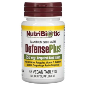 Thực phẩm chức năng NutriBiotic DefensePlus Maximum Strength 45 Vegan Tablets 728177010140