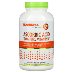 Thực phẩm chức năng NutriBiotic Immunity Ascorbic Acid 100% Pure Vitamin C Crystalline Powder 16 oz (454 g) 728177002015