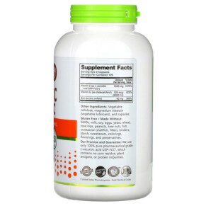 Thành phần vi chất của NutriBiotic Immunity Vitamin C + D3 & Zinc 250 Capsules 728177005214