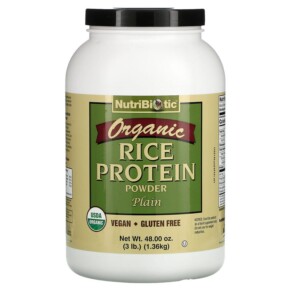 Thực phẩm chức năng NutriBiotic Organic Rice Protein Powder Plain 3 lbs (1.36 kg) 728177030018