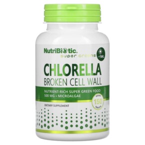 Thực phẩm chức năng NutriBiotic Super Greens Chlorella 500 mg 150 Vegan Tablets 728177000905